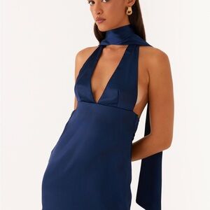 Peppermayo Deep Blue Backless Dress